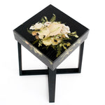 Square Floral Side Table - blossomandrhyme