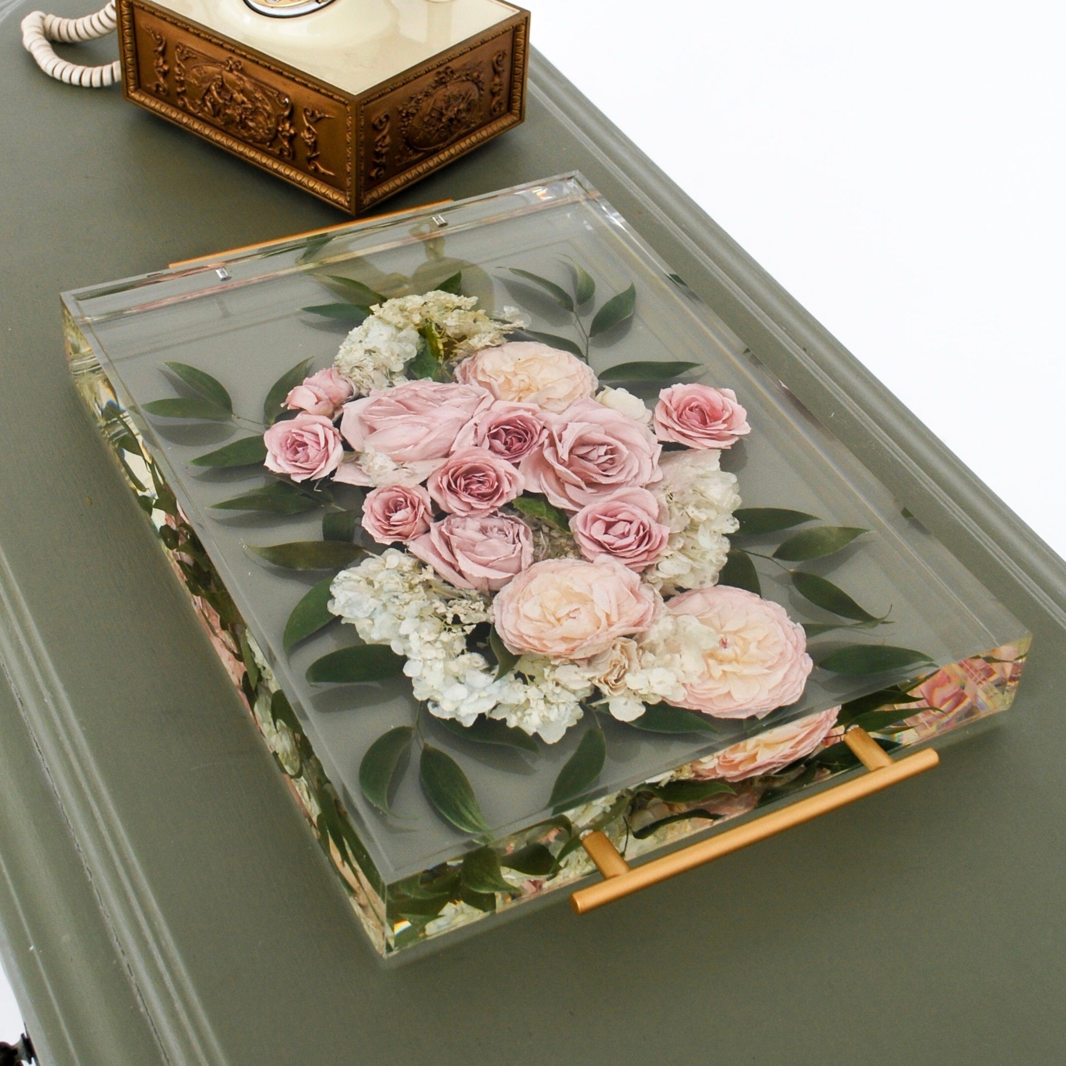 Resin Floral Tray - blossomandrhyme