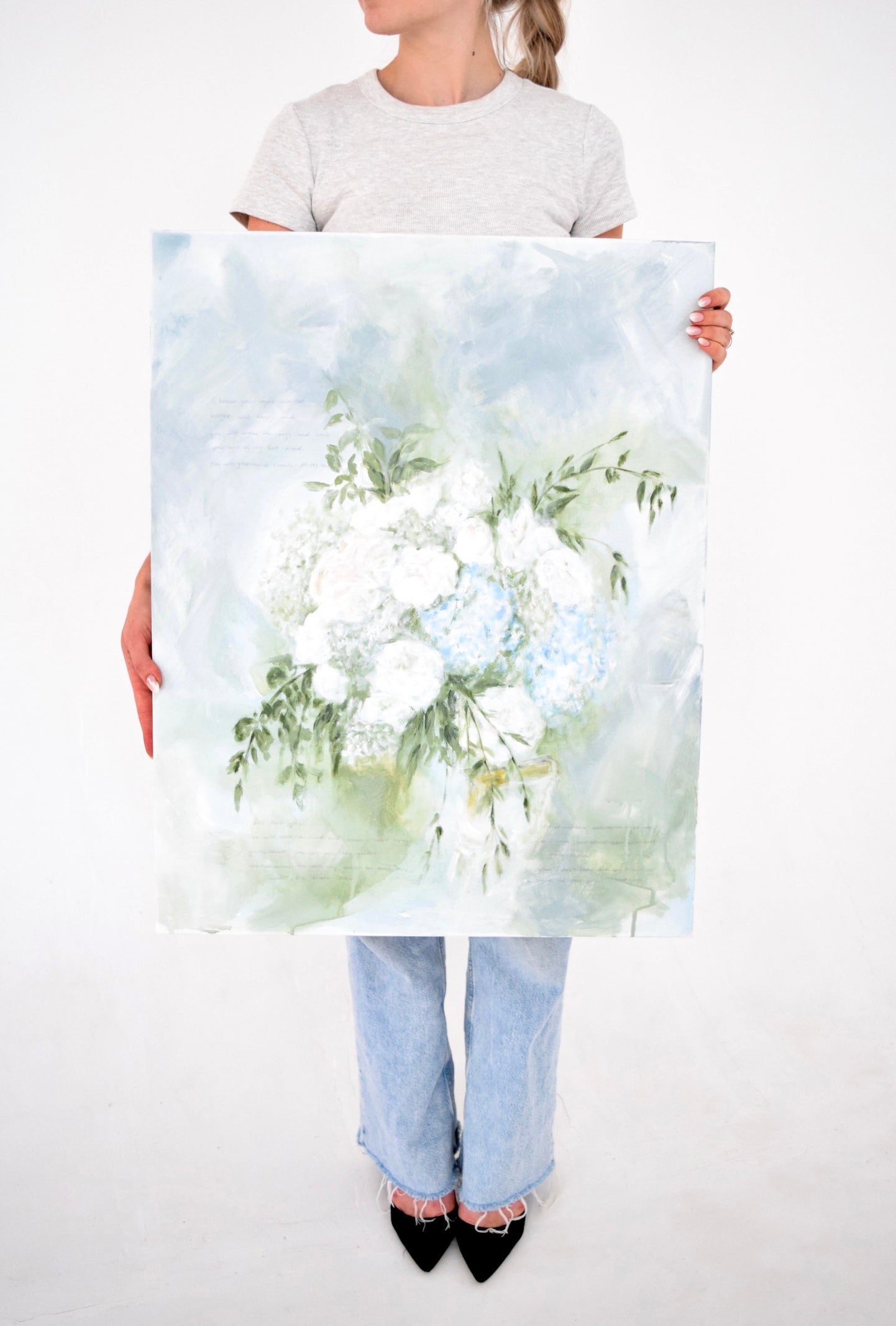 Artistic interpretation of wedding bouquet to remember special moment.