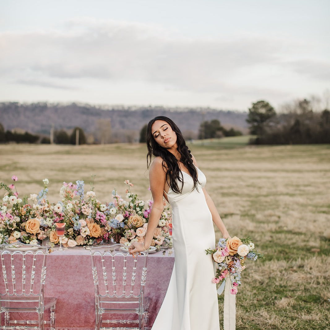 Blue Thistle wedding florist in Chattanooga, preserve your flowers with Blossom & Rhyme.