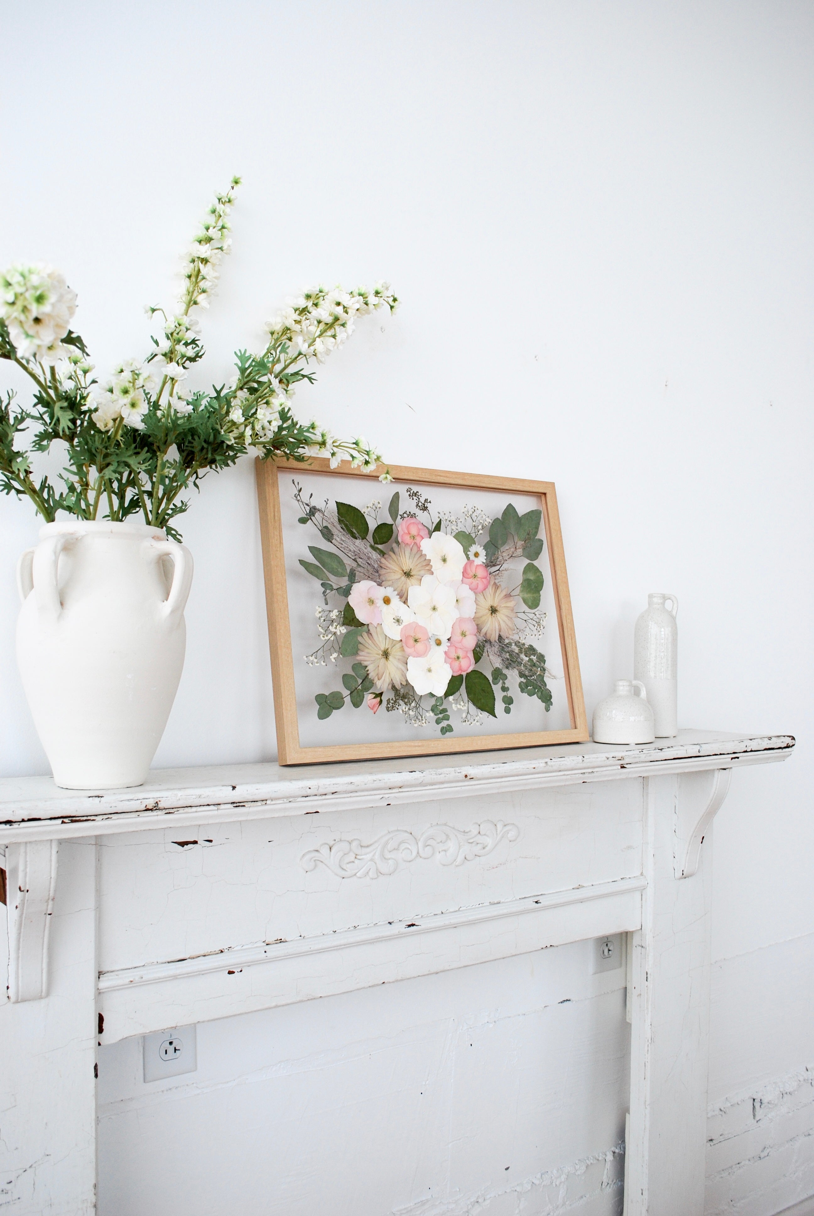 Style preserved wedding flowers as home decor.
