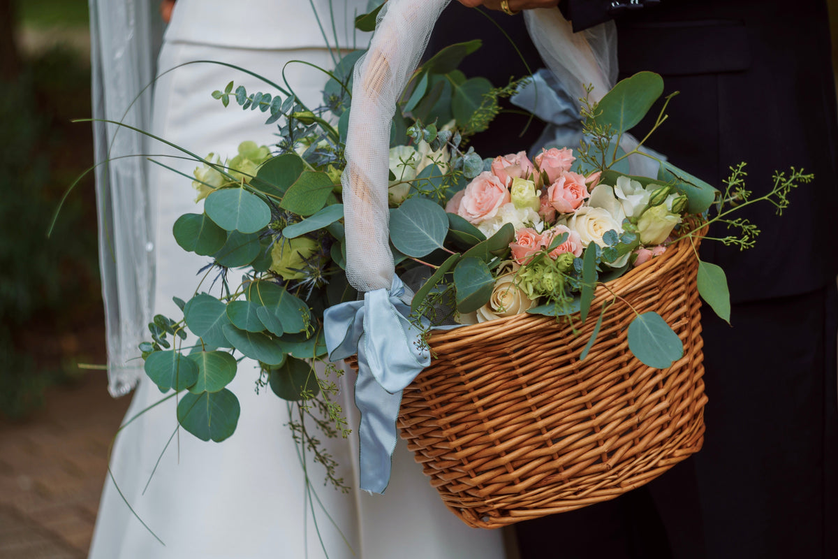 Creative bridesmaid bouquet alternatives featuring floral hoops, wrist corsages, and preserved flowers for a modern wedding party.