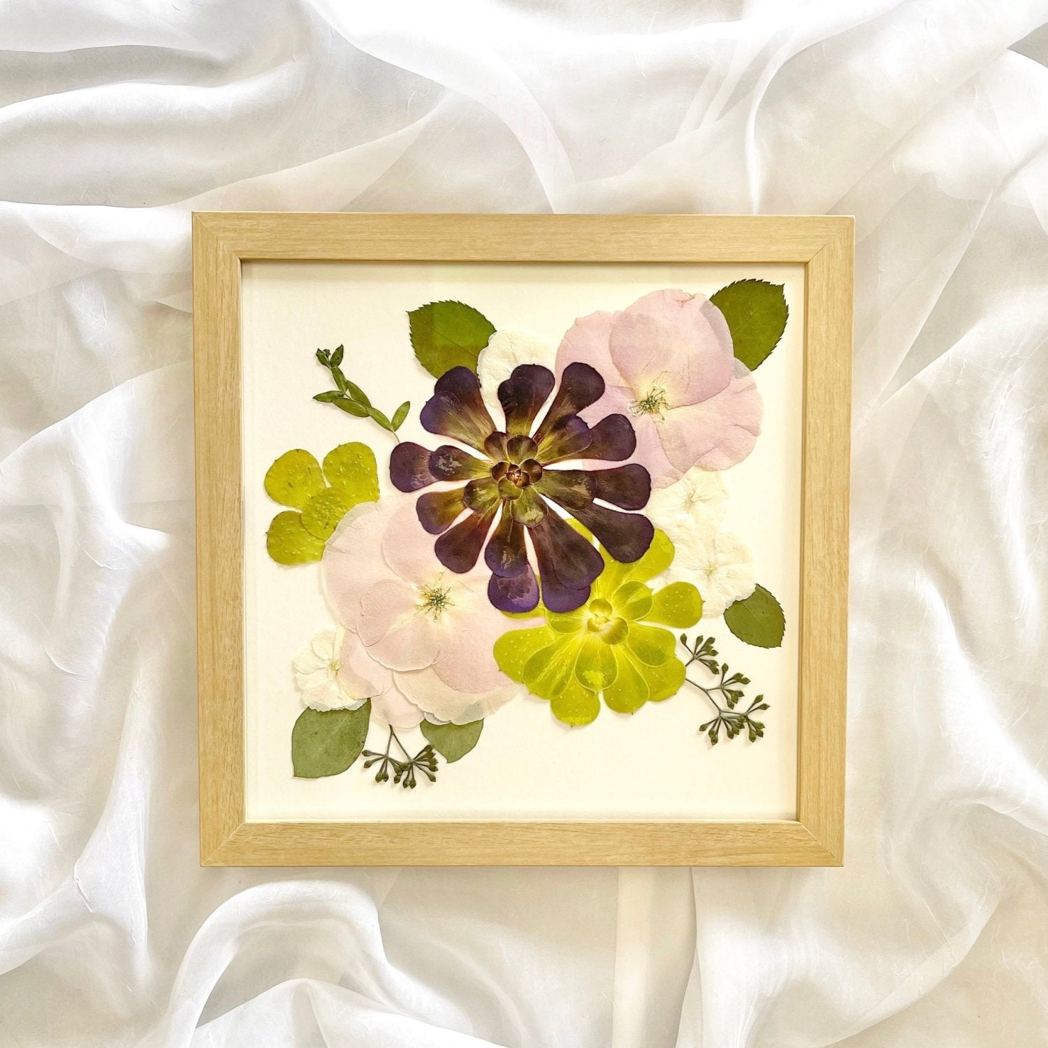 10x10 Pressed Floral Frame - blossomandrhyme