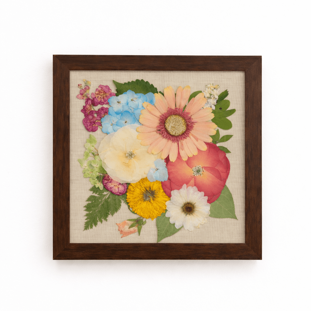 10x10 Pressed Floral Frame - blossomandrhyme
