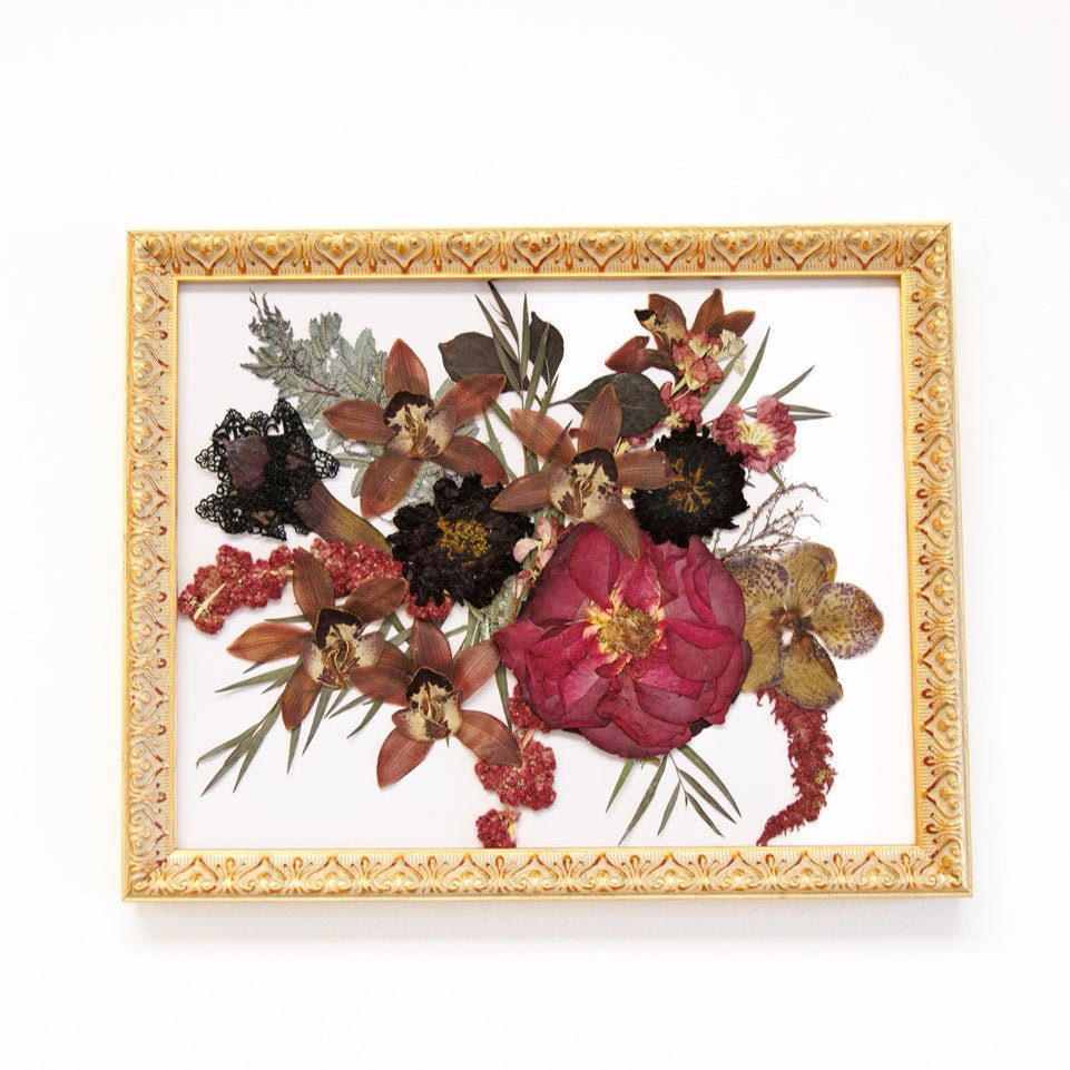 11x14 Pressed Floral Frame - blossomandrhyme