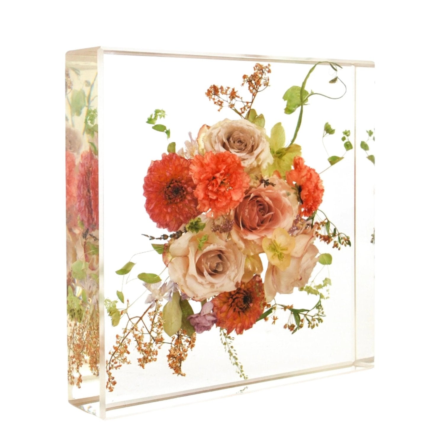 12x12 Resin Floral Block - blossomandrhyme