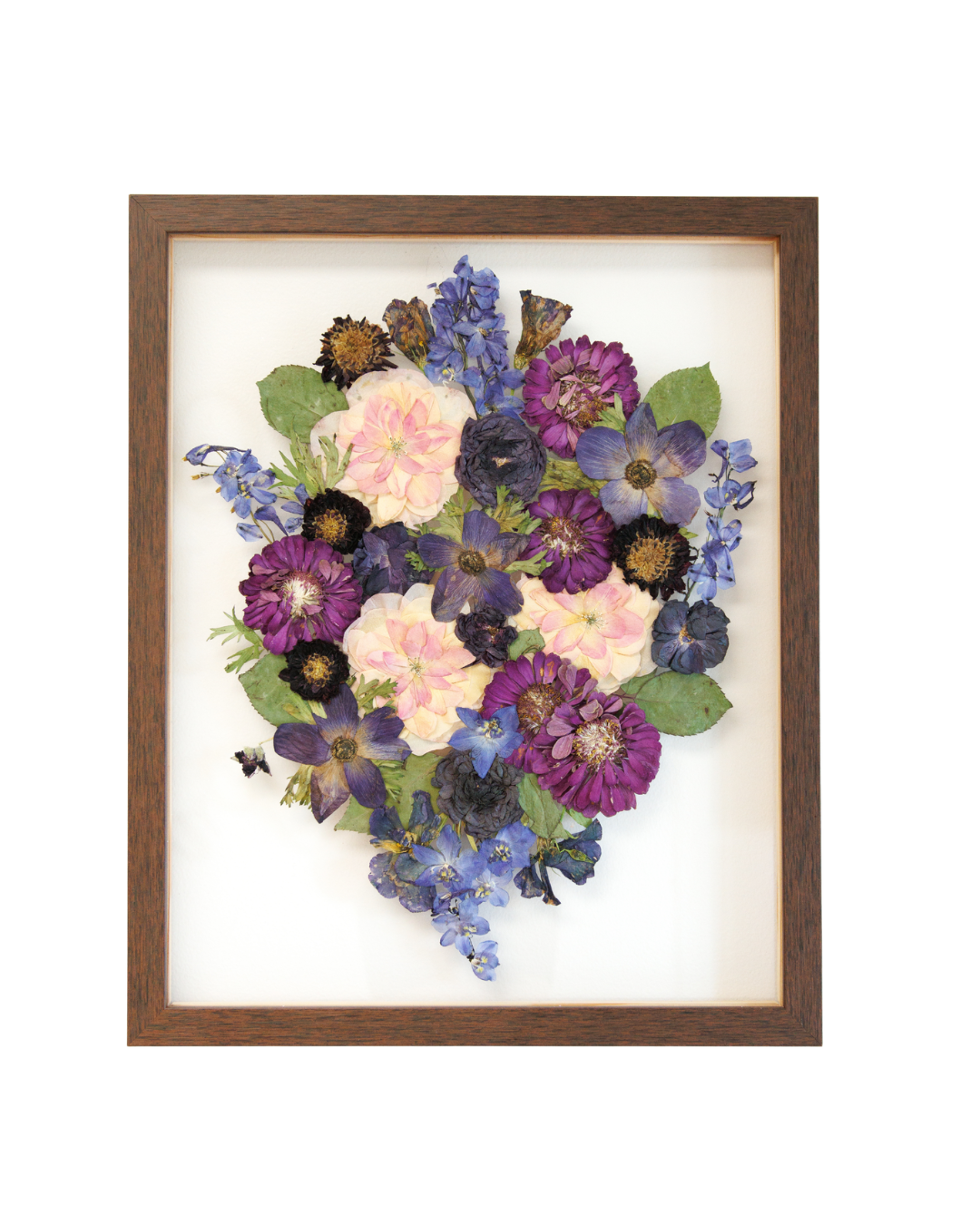 16x20 pressed floral frame featuring preserved wedding flowers in a handcrafted botanical artwork for timeless home décor.