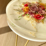 Round Floral Side Table - blossomandrhyme