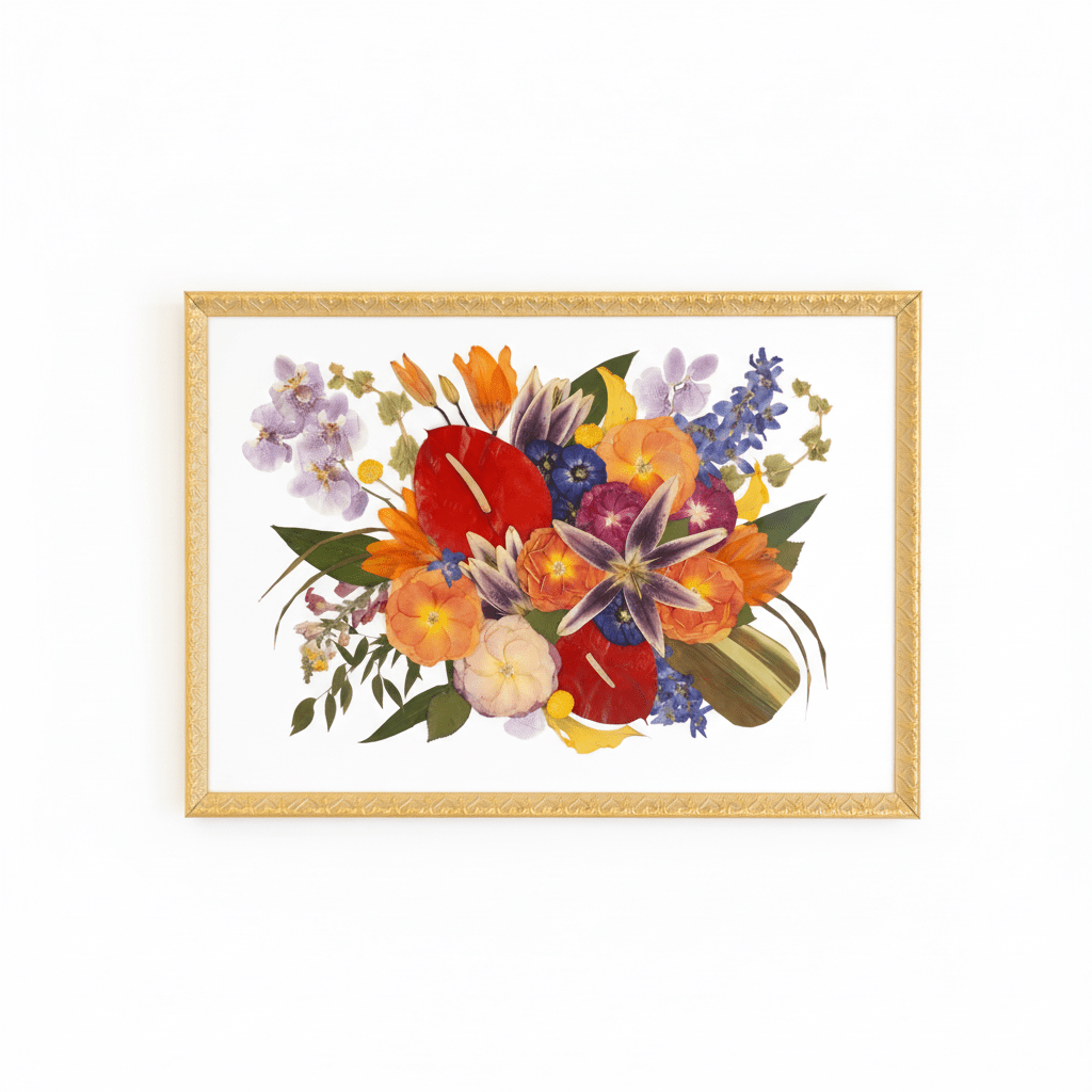 18x24 Pressed Floral Frame - blossomandrhyme