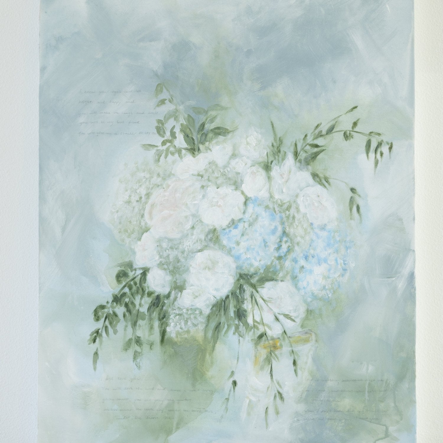22x28 Still Bloom Floral Painting - blossomandrhyme