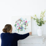 24x24 Still Bloom Floral Painting - blossomandrhyme