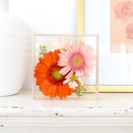 6x6 Resin Floral Block - blossomandrhyme
