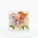 6x6 Resin Floral Block - blossomandrhyme