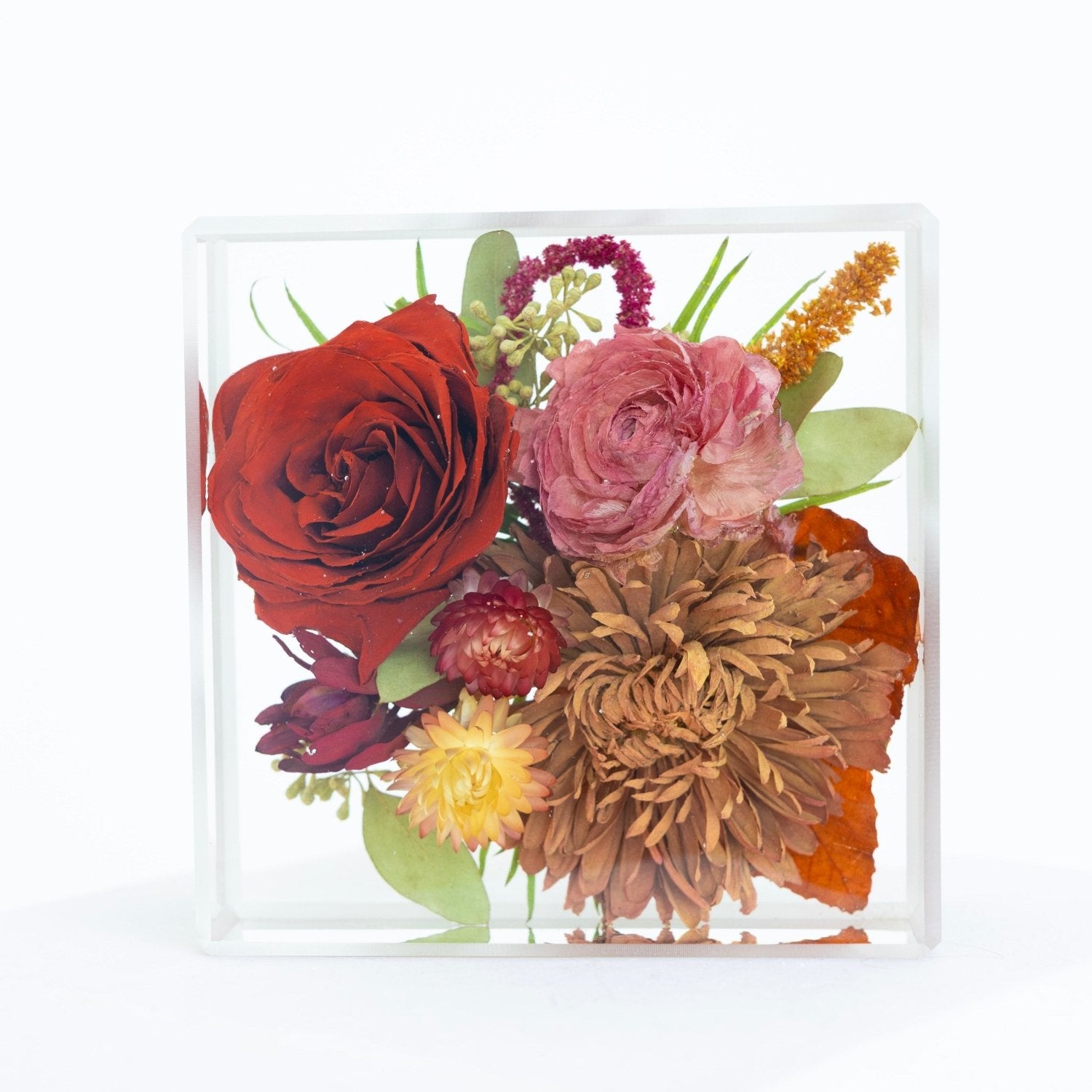 6x6 Resin Floral Block - blossomandrhyme