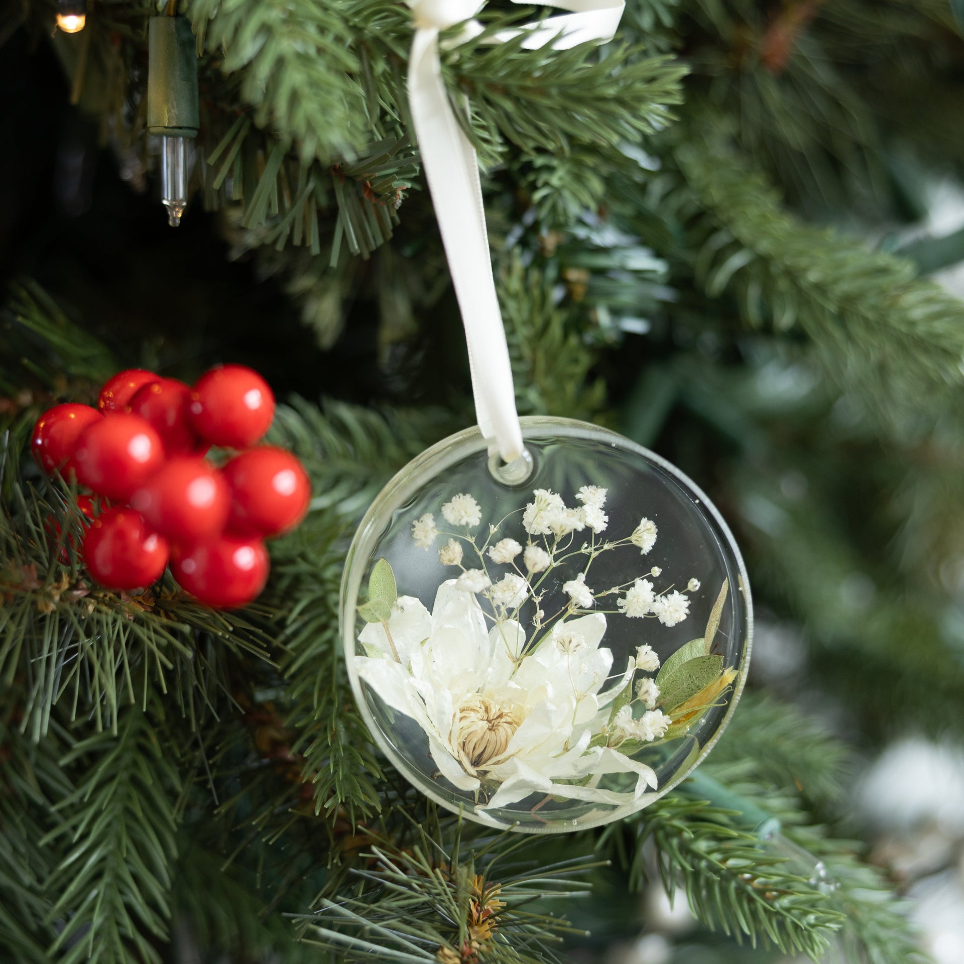 Custom Preserved Wedding Flower Ornament