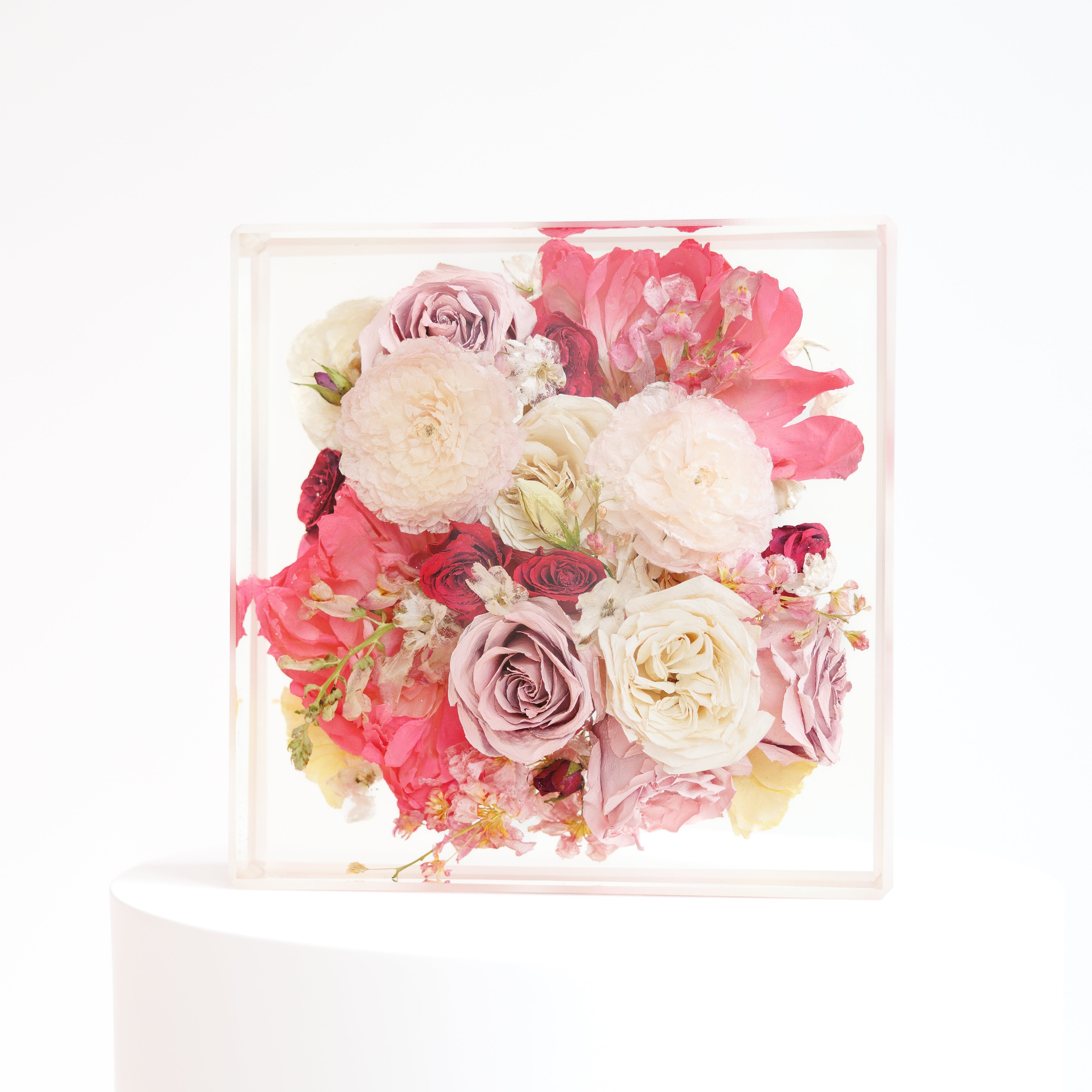 10x10 Resin Floral Block - blossomandrhyme