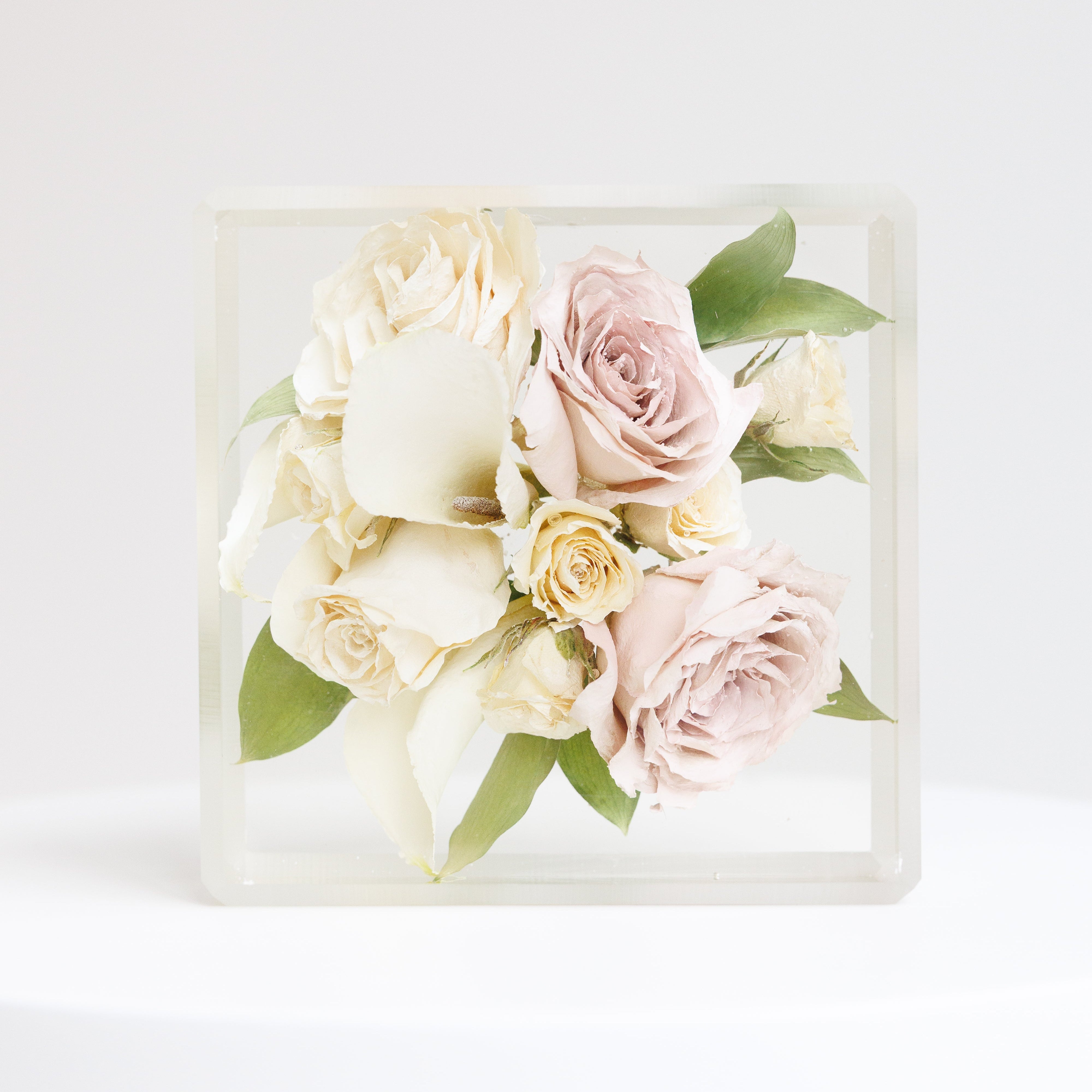 6x6 Resin Floral Block - blossomandrhyme