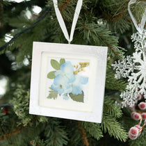 Pressed Flower Silver Leaf Ornament - blossomandrhyme