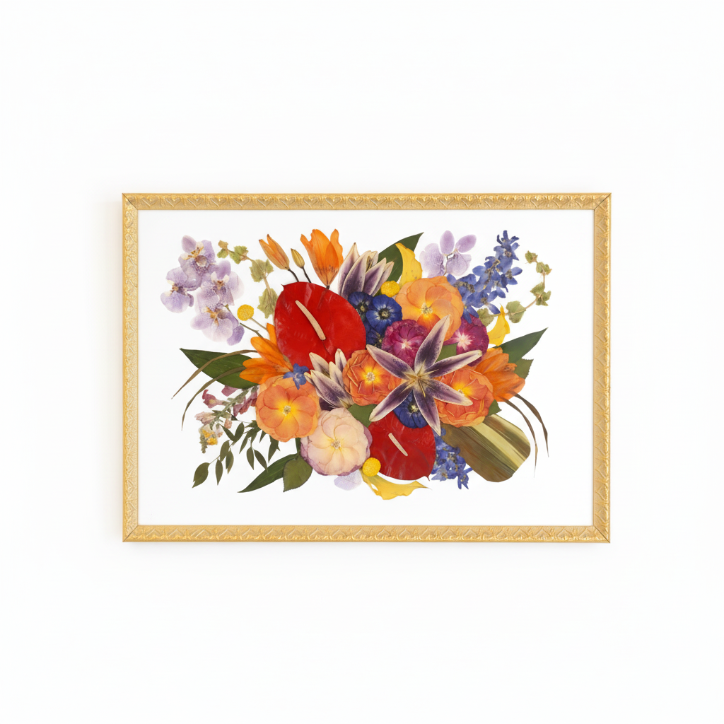 18x24 Pressed Floral Frame - blossomandrhyme
