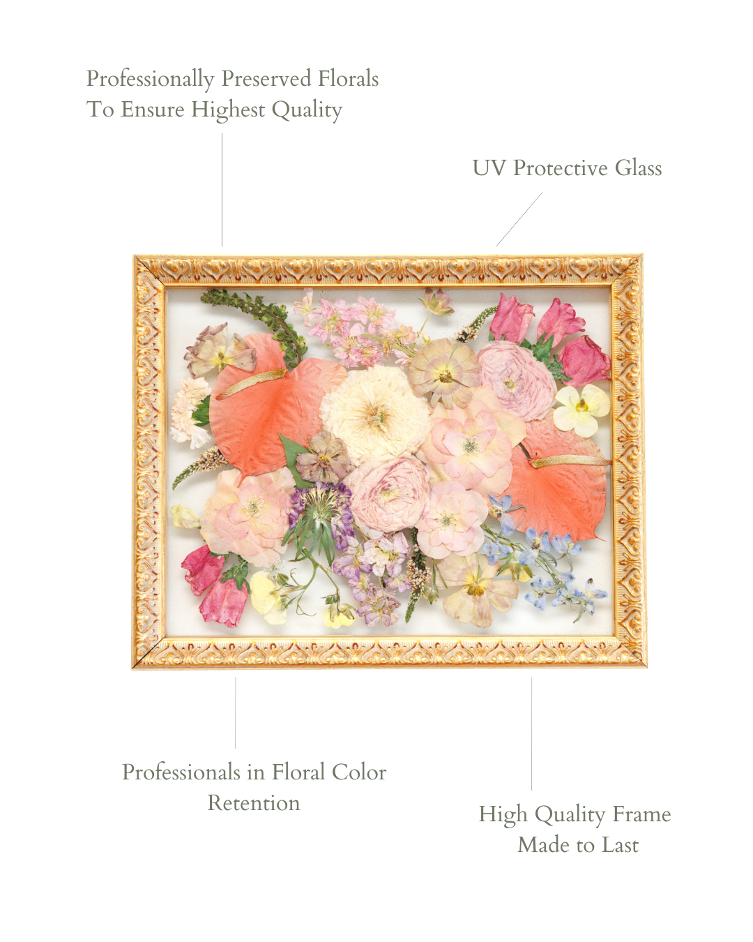 6x6 Pressed Floral Frame - blossomandrhyme