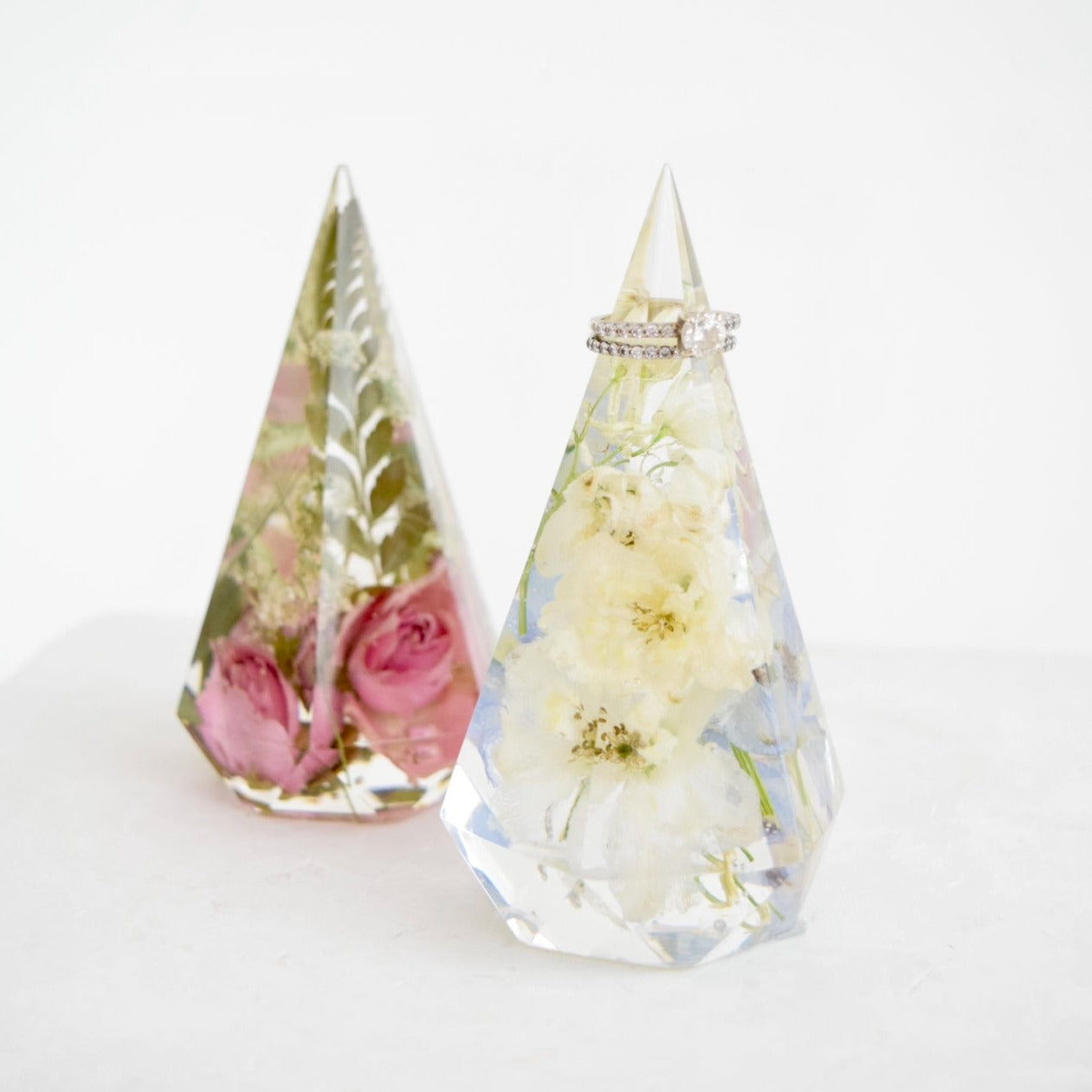 Free custom floral ring holder included with eligible Blossom & Rhyme orders over $400