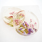 Custom small floral round handcrafted with preserved wedding bouquet flowers by Blossom & Rhyme