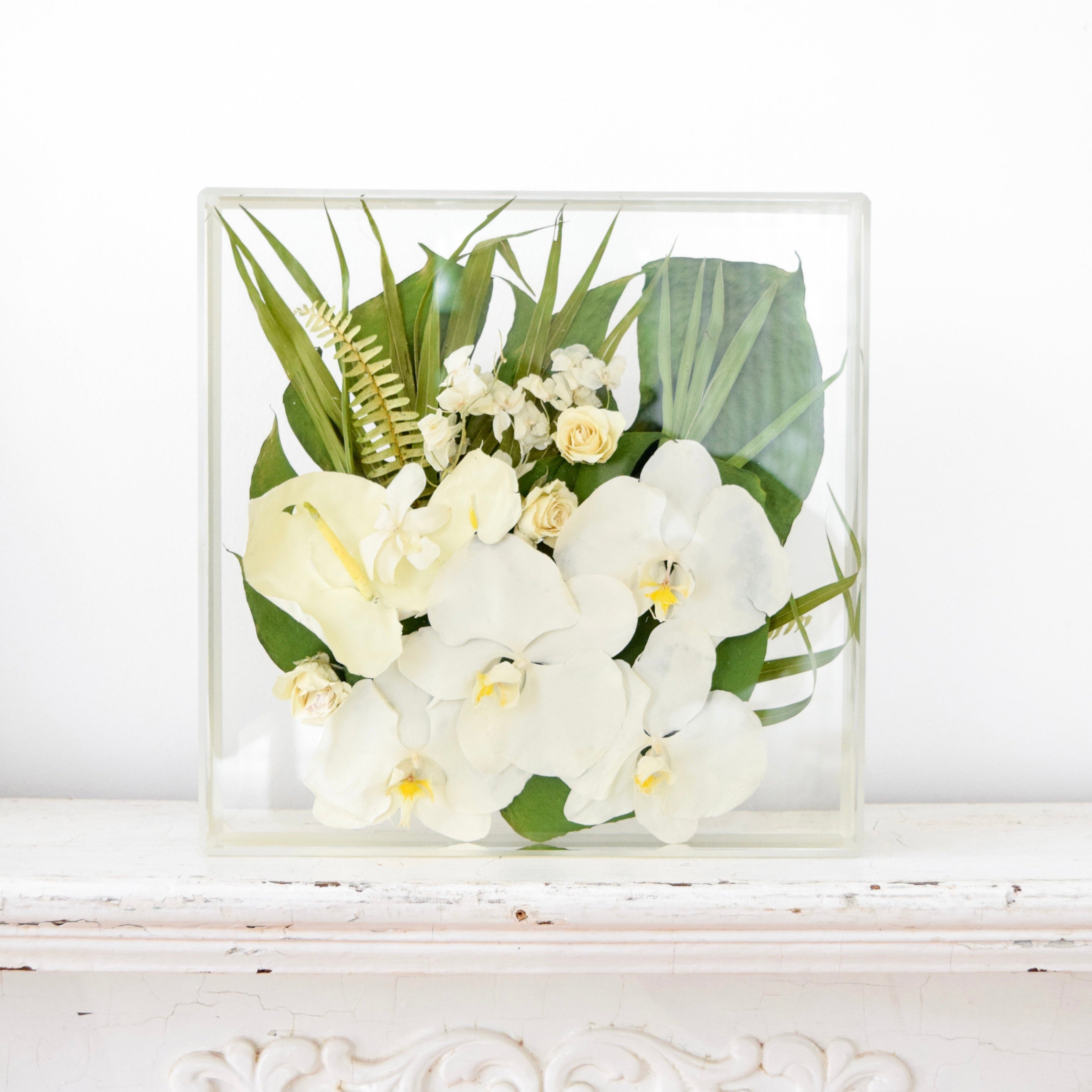 12x12 Resin Floral Block - blossomandrhyme
