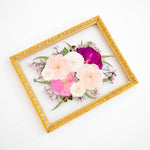Hyacinths Square Collection showcasing handcrafted resin and pressed flower keepsakes created from preserved wedding bouquets by Blossom & Rhyme