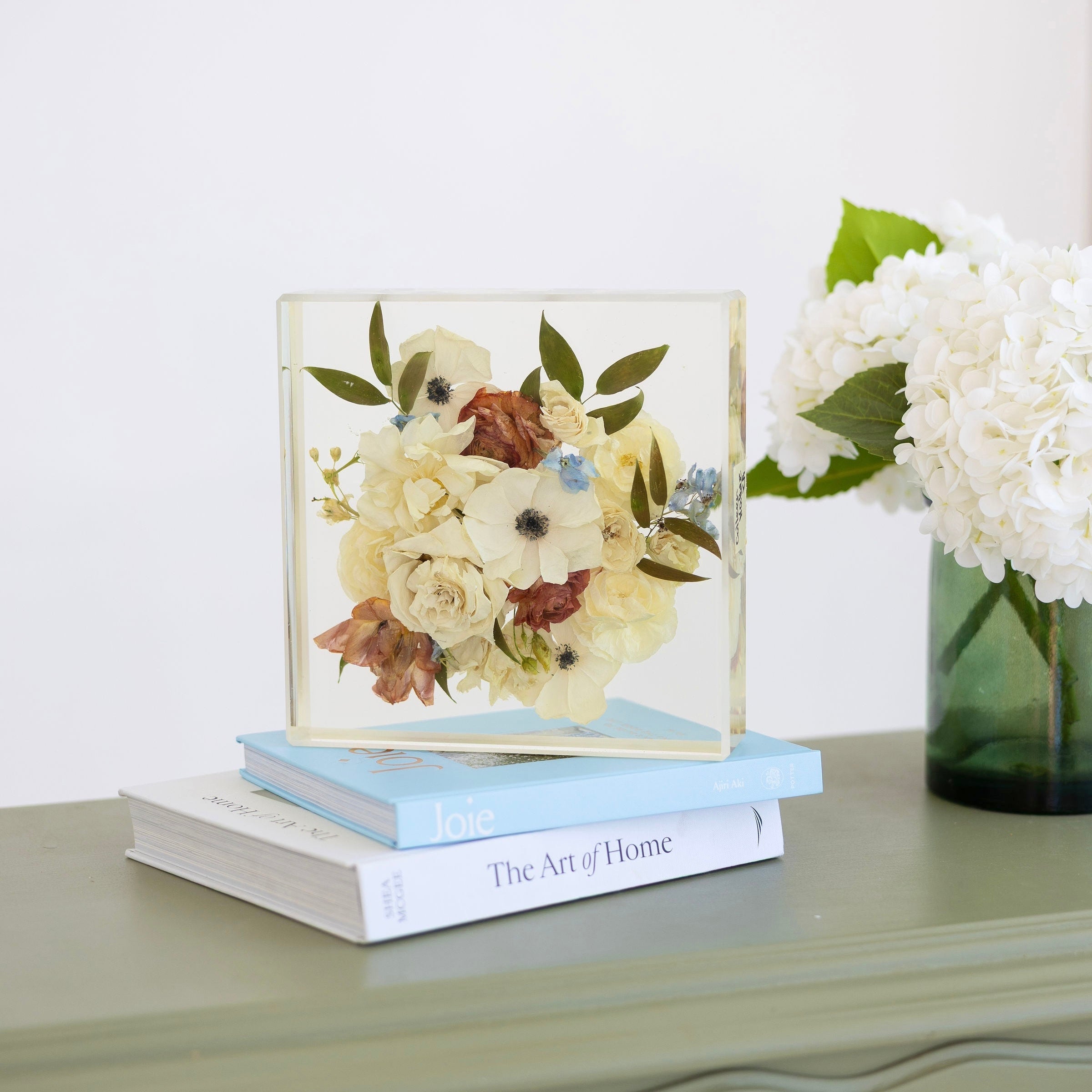 10x10 Resin Floral Block - blossomandrhyme