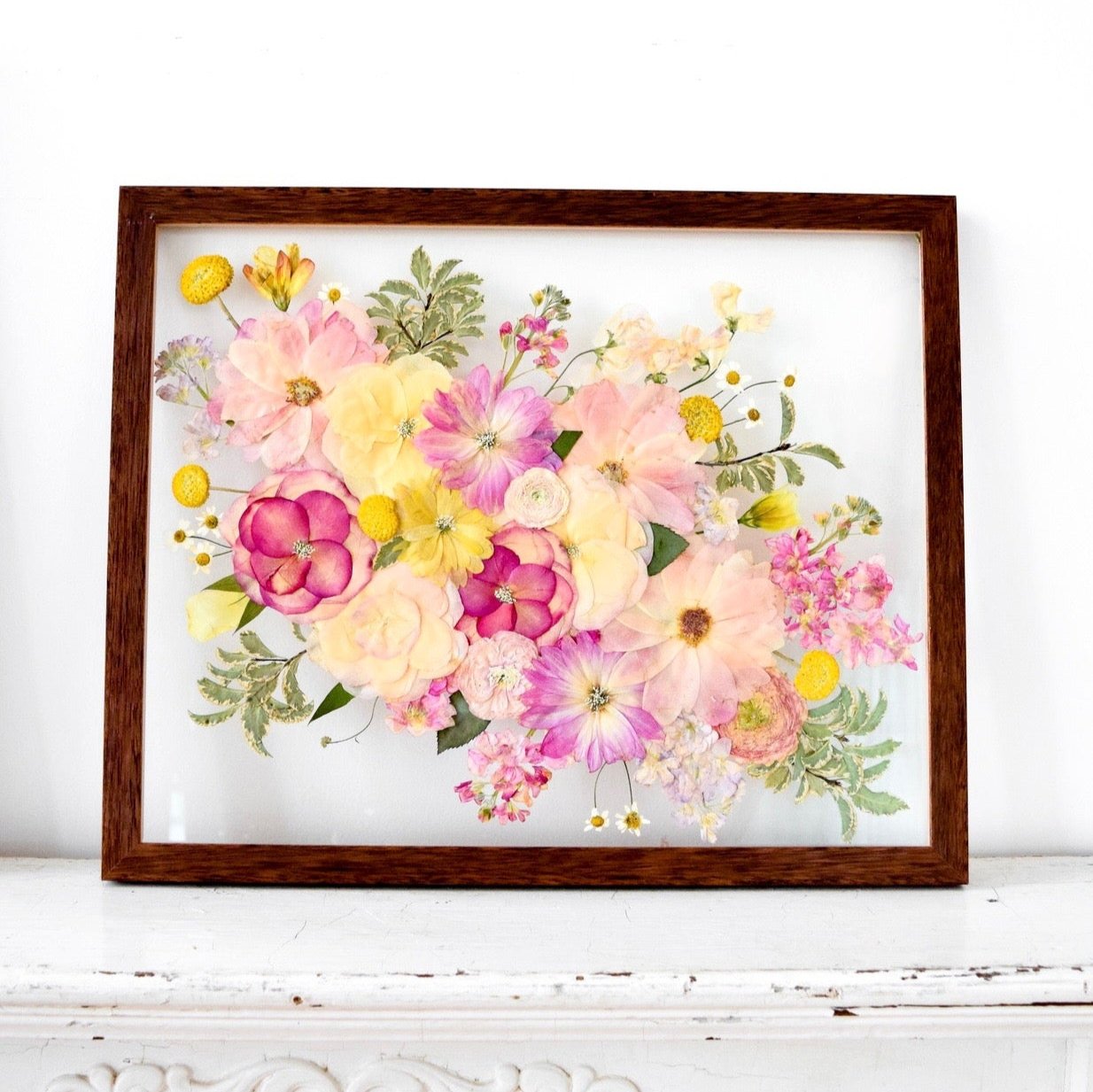 Monets Garden of Giverny Collection featuring handcrafted resin and pressed flower keepsakes inspired by preserved wedding bouquets from Blossom & Rhyme
