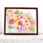 Monets Garden of Giverny Collection featuring handcrafted resin and pressed flower keepsakes inspired by preserved wedding bouquets from Blossom & Rhyme