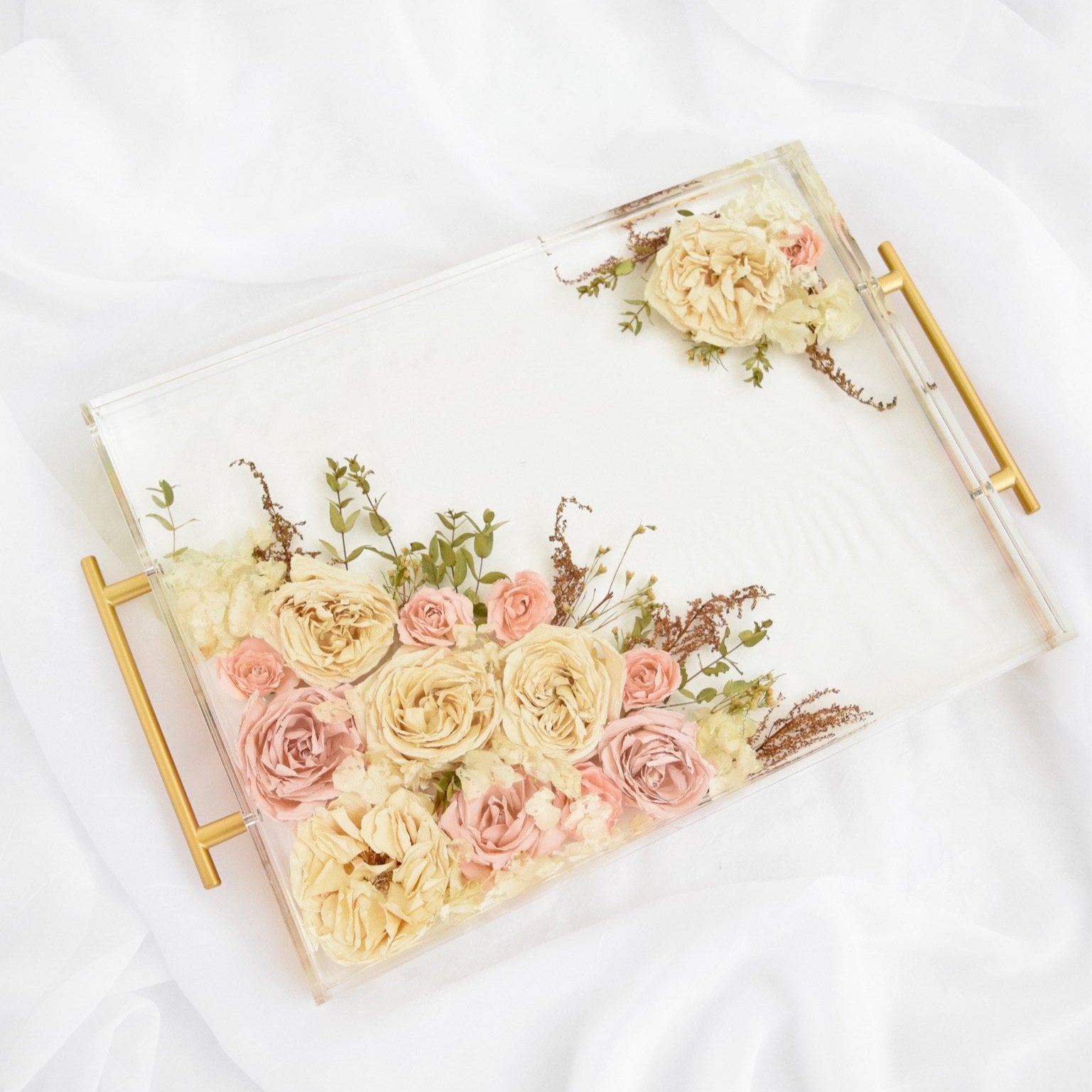 Monets Garden of Giverny Collection featuring handcrafted preserved wedding flower keepsakes inspired by soft garden blooms and created by Blossom & Rhyme
