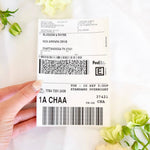 Overnight shipping label for sending wedding flowers to Blossom & Rhyme without a shipping box included