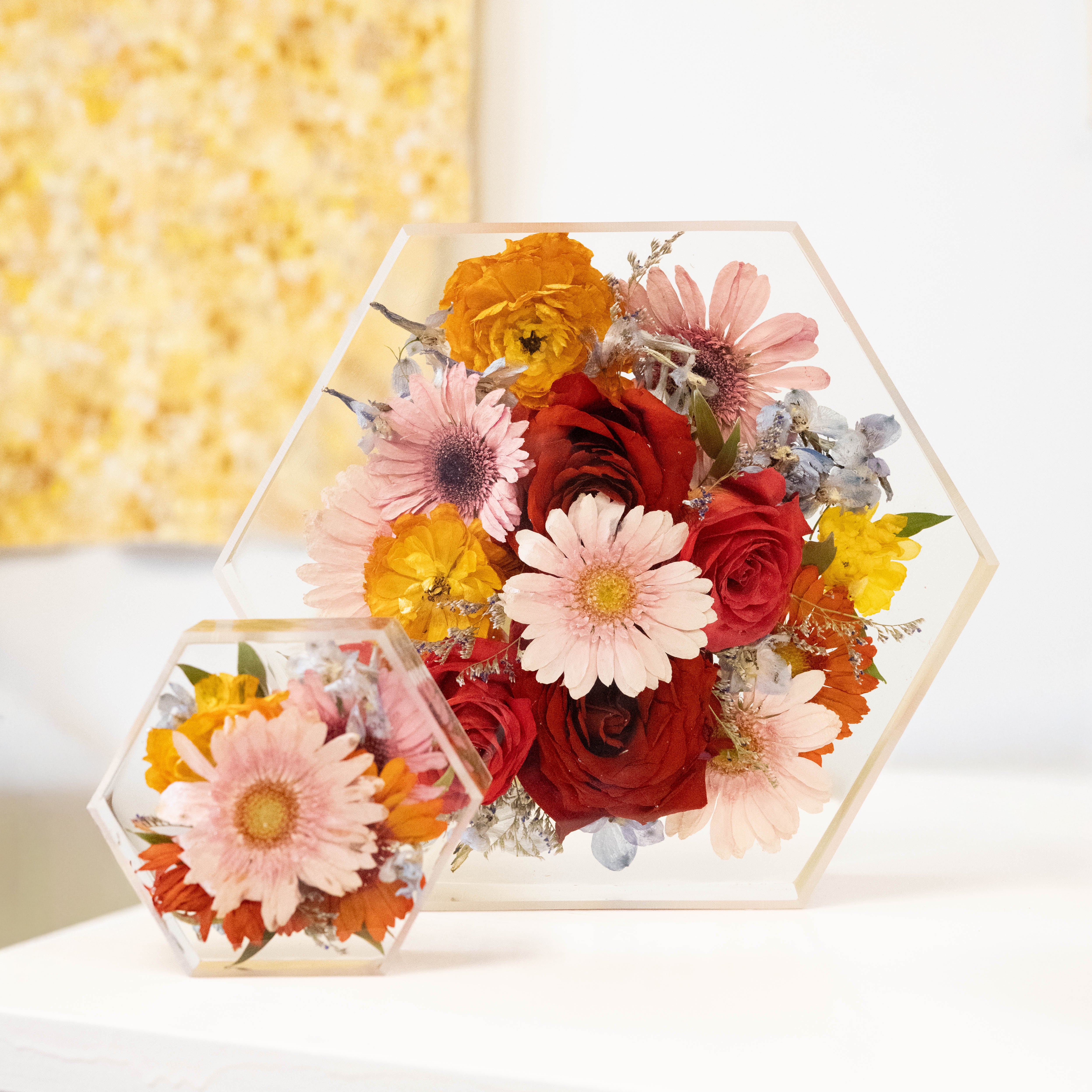 Mini Floral Hexagon - blossomandrhyme