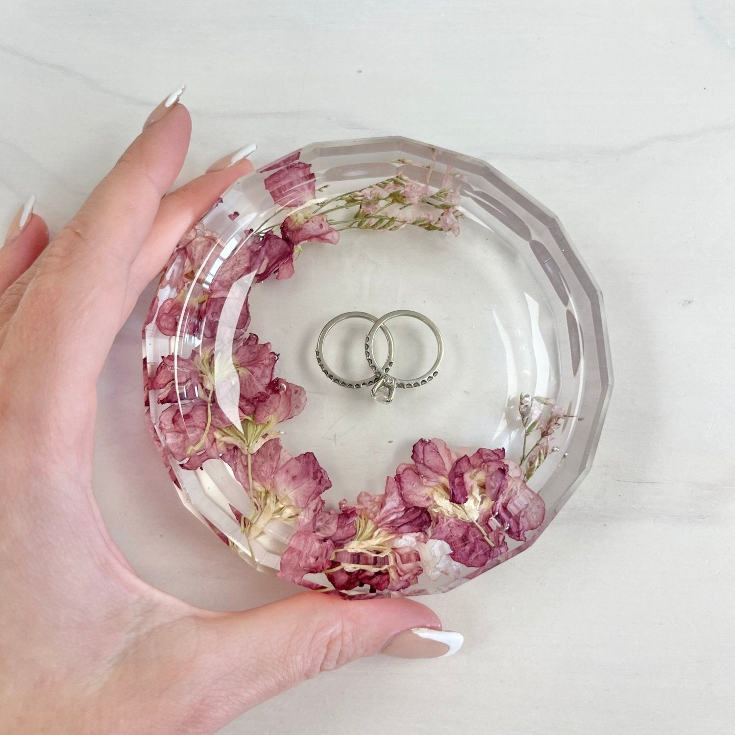 Custom Floral Jewelry Dish - blossomandrhyme