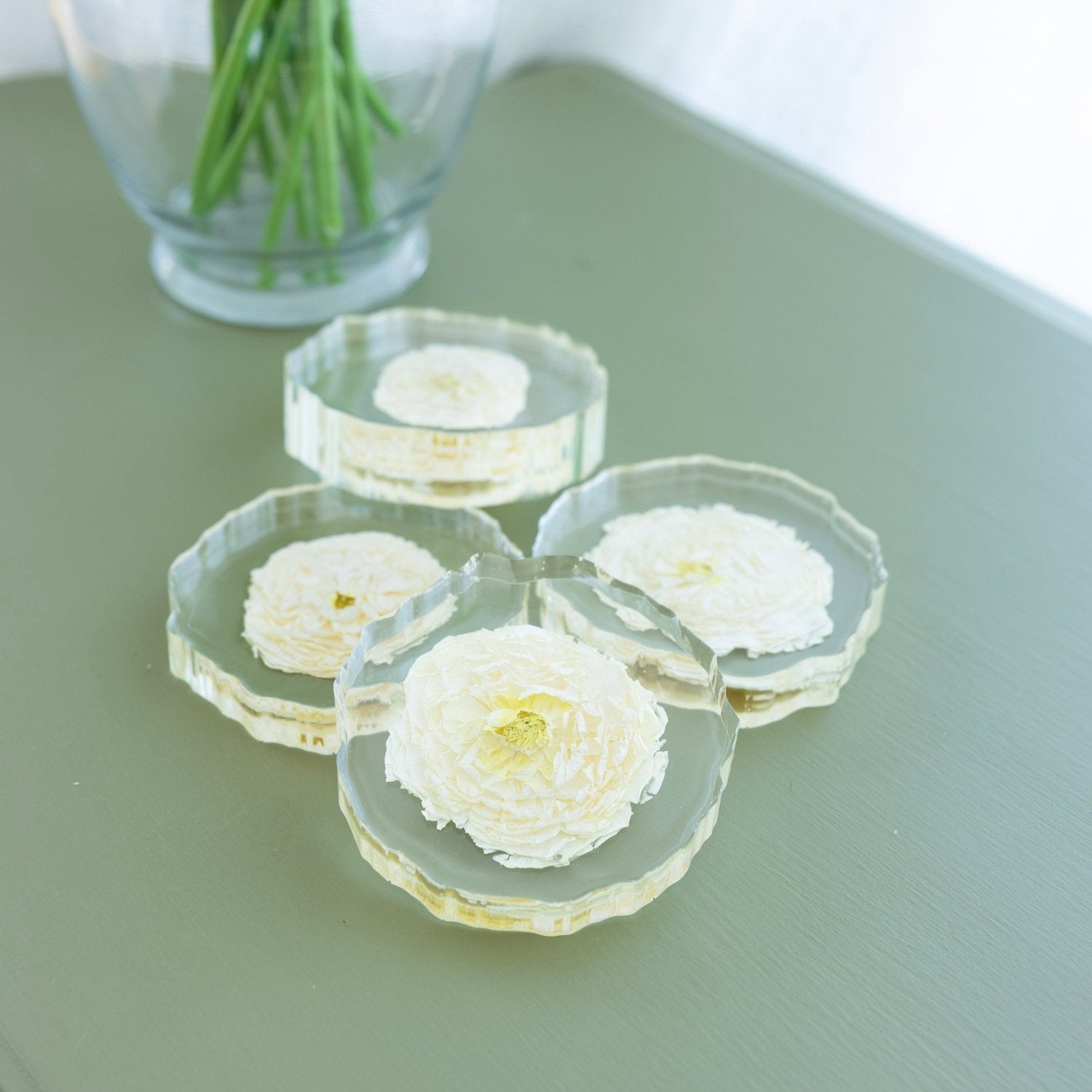 Custom Small Floral Geode - blossomandrhyme