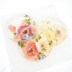 Preserve your wedding flowers in round coasters.
