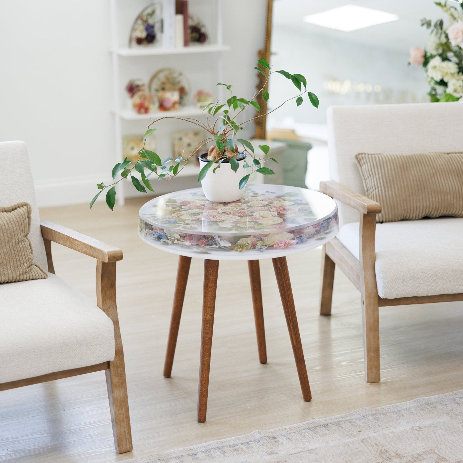 Large Floral Side Table (29% Sale Today Only Applied at Checkout) - blossomandrhyme