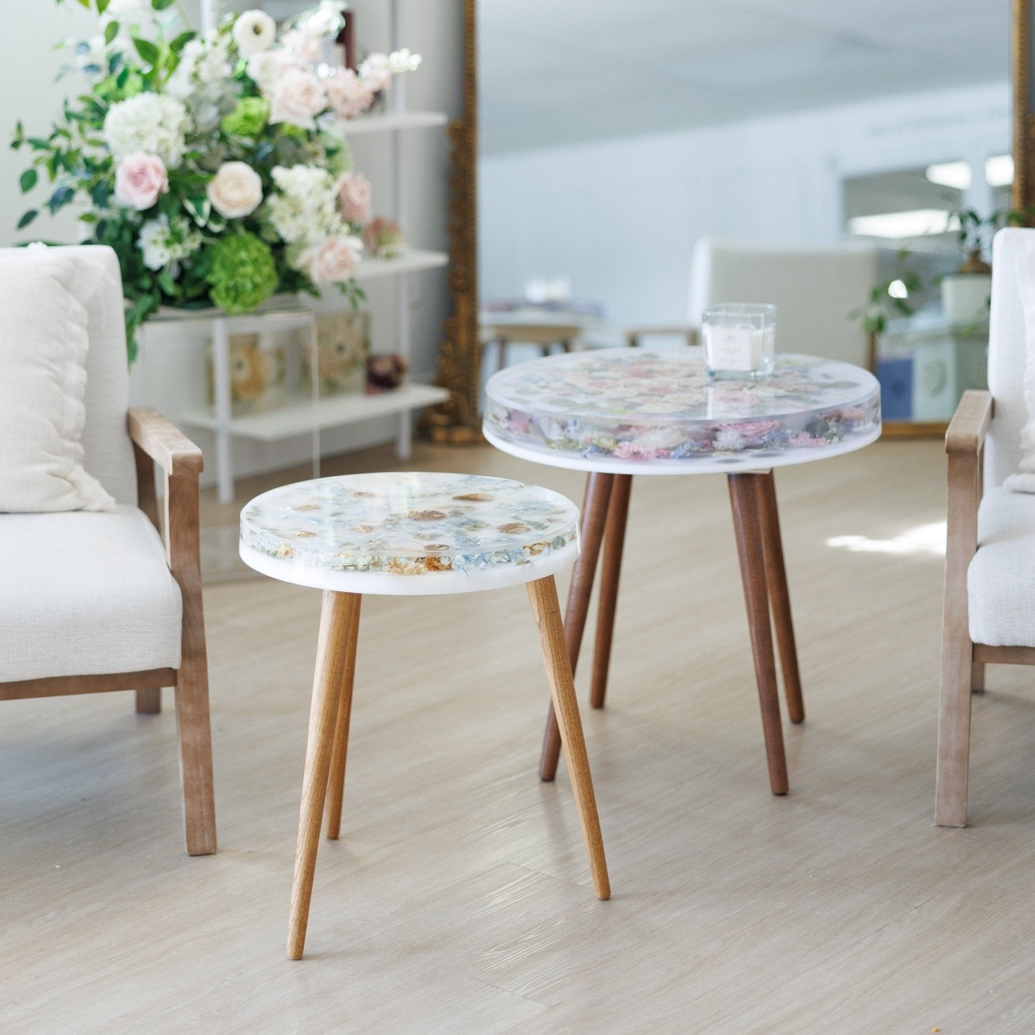 Large Floral Side Table (29% Sale Today Only Applied at Checkout) - blossomandrhyme