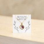 November birth month flower - chrysanthemum pressed into a pendant necklace keepsake.