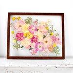 Monets Garden of Giverny Collection featuring handcrafted resin and pressed flower keepsakes inspired by preserved wedding bouquets from Blossom & Rhyme