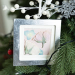Pressed Flower Silver Leaf Ornament - blossomandrhyme
