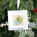 Pressed Flower Silver Leaf Ornament - blossomandrhyme
