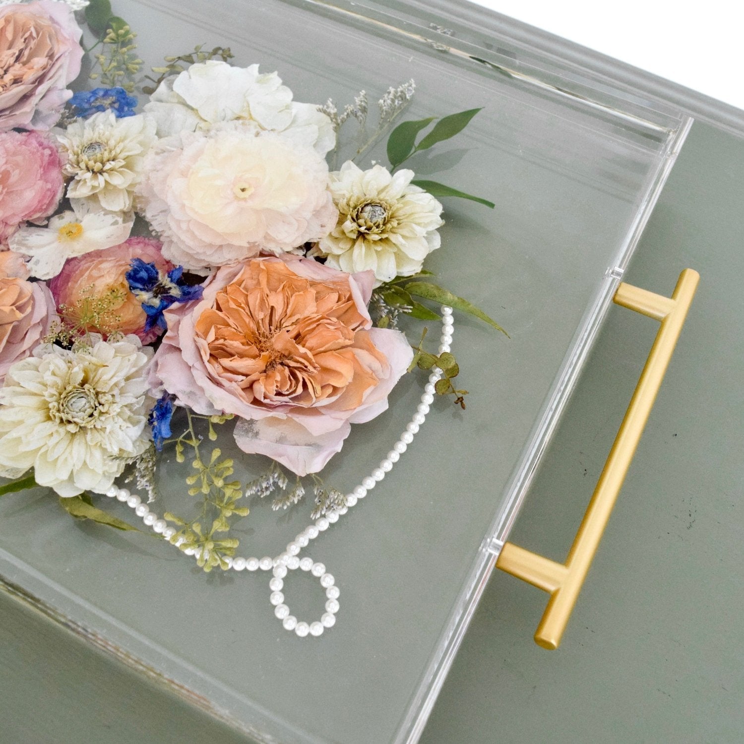 Resin Floral Tray - blossomandrhyme