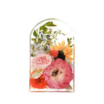 Small resin floral arch handcrafted with preserved wedding bouquet flowers by Blossom & Rhyme