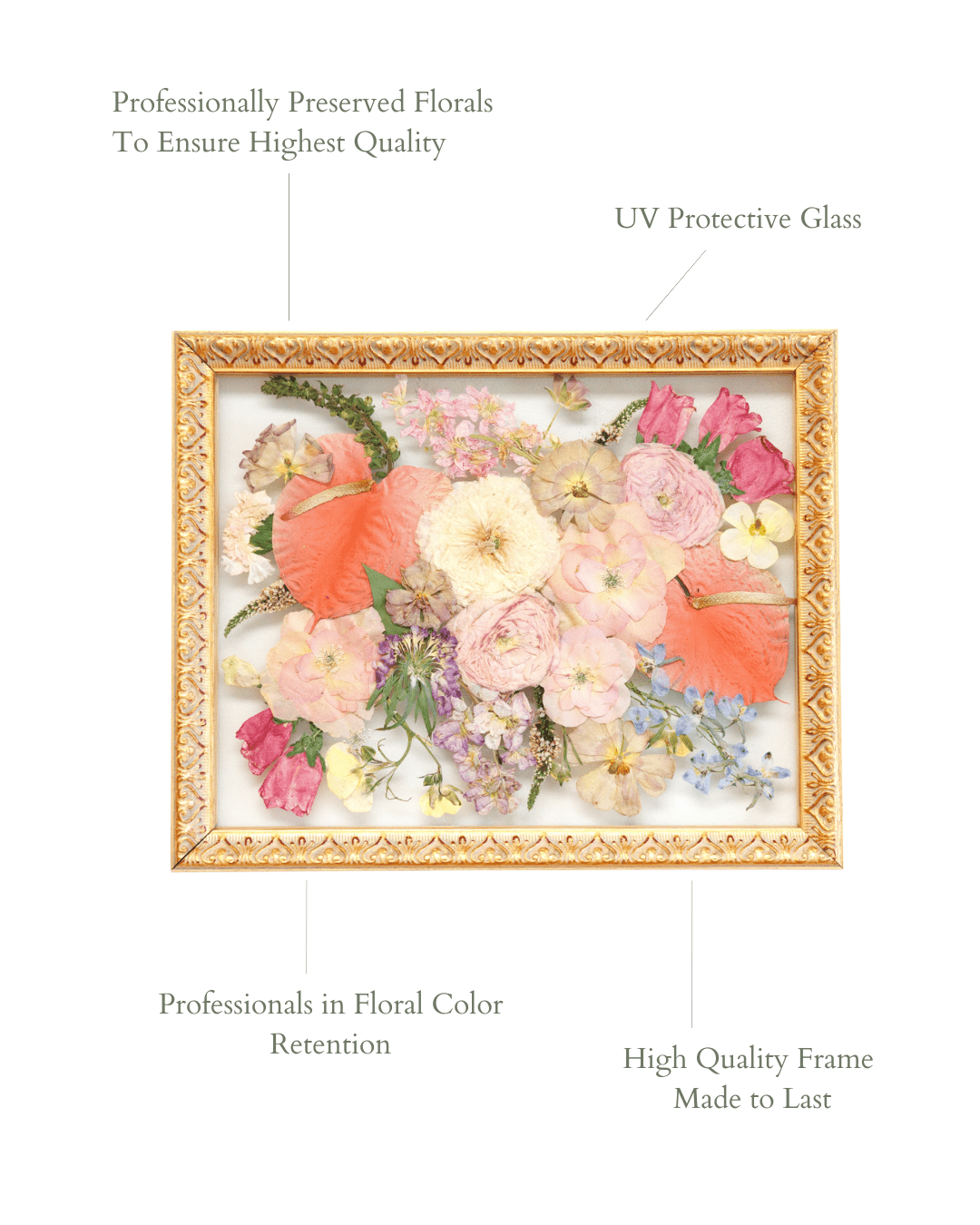 6x6 Pressed Floral Frame - blossomandrhyme